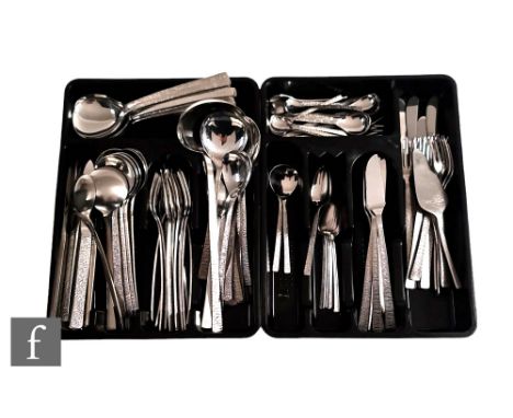 Viners - An extensive set of 'Studio line' cutlery, to include twelve soup spoons, nine serving spoons, twelve dinner knives,