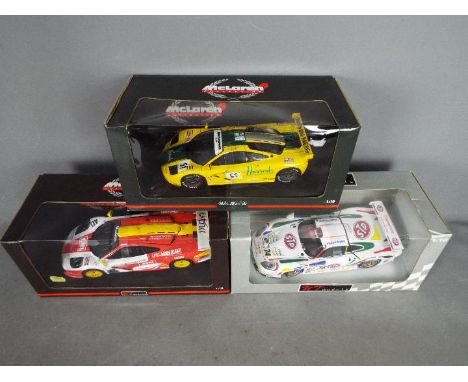 UT Models - Paul's Model Art - 2 x McLaren F1 GTR and 1 x Porsche 911 GT1 in 1:18 scale. # 151859, # 39817, # 39820. Includes