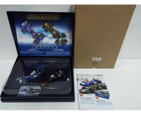 Scalextric - Tyrell 003 Vs Team Lotus Typre 72E Legends slot car set # C3479A This limited edition set is number 2284 of 3000