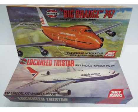 Airfix - Two 1:144 scale plastic model aircraft plastic kits by Airfix. Lot consists of #06171 Lockheed Tri Star; and #08173 