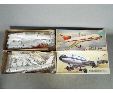 Airfix - Two boxed vintage Airfix plastic model aircraft kits in 1:144 scale. Lot contains Airfix SK621 Lockheed Tristar 'Air