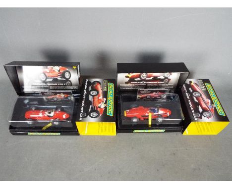 Scalextric - Ferrari 375 and Maserati 250F tinplate limited edition models # C2928A, # C2929A. The Ferrari is number 2649 and