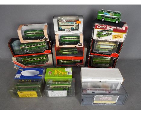 EFE, Britbus, Corgi Original Omnibus, Atlas Editions - A fleet of 12 boxed 1:76 scale mainly 'Southdown' related model buses.