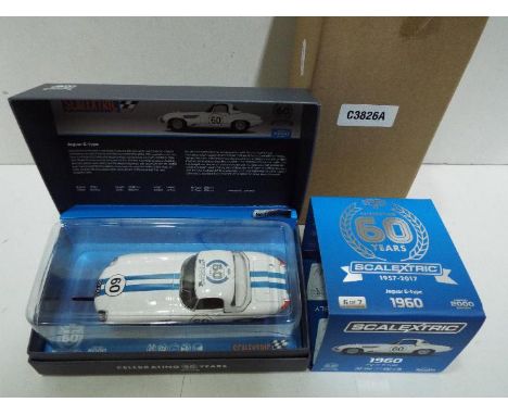 Scalextric - Jaguar E Type Scalextric 60th Anniversary limited edition # C3826A. This is number 1786 of only 2000 produced. T