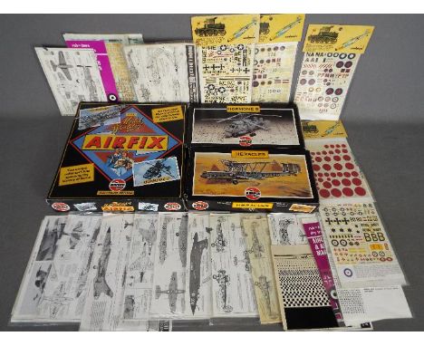 Airfix, Yeoma, Modeldecal, Letraset - A boxed Airfix 'The Model World of Airfix' set with two boxed models and book with a co