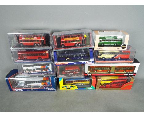 Corgi, Corgi Original Omnibus, EFE, Oxford Diecast - A flotilla of 12 boxed diecast model buses in 1:76 scale. Lot includes C