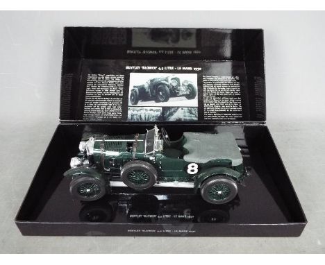 Minichamps - 1930 Bentley 'Blower' 4.5 litre Le Mans in 1:18 scale. This model appears Mint though is a little dusty from bei