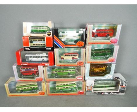 Corgi, Corgi Original Omnibus, EFE, Oxford Diecast - An armada of 13 boxed diecast model mainly buses in 1:76 scale. Lot incl