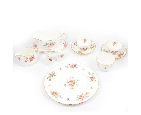 Minton 'Marlow' pattern part dinner and tea service, comprising plates, cups, saucers, milk jug, sugar bowl etc.