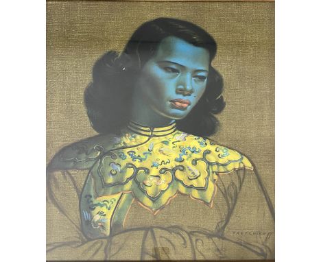 After Tretchikoff, The Chinese Girl, colour print 59x49cm.