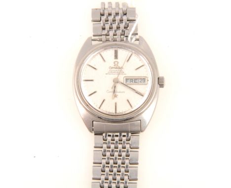 Omega - a gentleman's Constellation Automatic Chronometer, circular silvered dial with raised baton markers and centre second