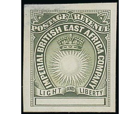 British East Africa1890-95 "Sun and Crown" Definitive IssueDie ProofsUnfinished small format die proof, imperforate with 1½mm