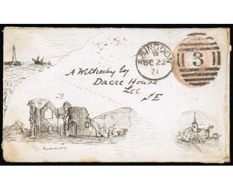 Great BritainMulready Caricatures and other Illustrated Envelopes1871-98 ten hand illustrated envelopes, including 1871 penny