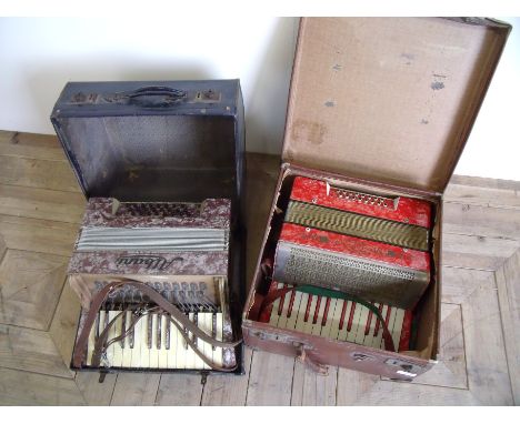 Cased Mastertone piano accordion and Albami piano accordion (2)