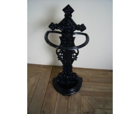 Victorian cast metal stick stand 