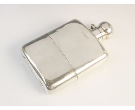 A George V silver hip flask by James Dixon & Sons, Sheffield 1923, of rounded rectangular form hinged bayonet lid, detachable