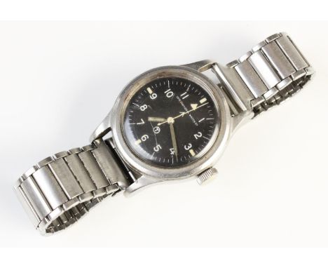 An International Watch Company (IWC) Military issue RAF Mark XI wristwatch, ref 6B/346, case number 1422/51, the stainless st