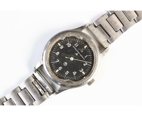 An International Watch Company (IWC) Military issue RAF Mark XI wristwatch, ref 6B/346, case number 1322/51, the stainless st