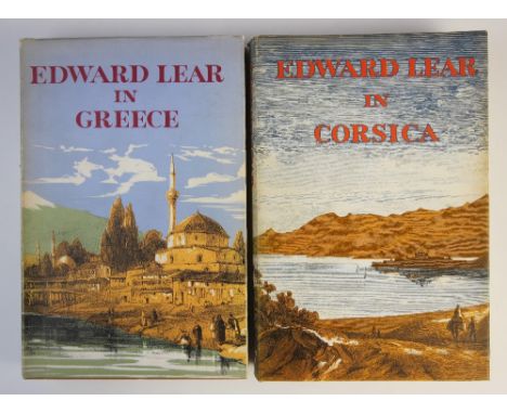 Lear (E), EDWARD LEAR IN GREECE, first edition, orange cloth boards, unclipped DJ, two maps and twenty engraved lithographic 