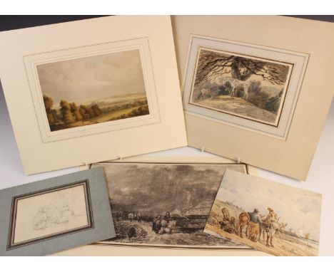 Attributed to William Turner of Oxford,A view of Oxford,Watercolour,15cm x 23cm,together with a sketch of the Orient attribut