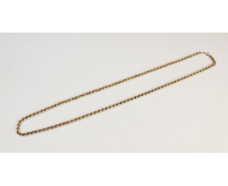 A 9ct gold rope twist chain, with spring ring and loop fastening, 72.3cm long, weight 20.2gms 