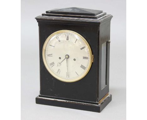 REGENCY BRACKET CLOCK AND BRACKET, the 6 3/4" silvered dial inscribed Payne, 163 New Bond Street beneath a Strike Silent leve