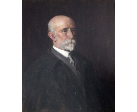 SCOTTISH SCHOOL, Circa 1940 PORTRAIT OF WILLIAM ALEXANDER BROOM OF CAMPBELTOWN (1882-1954) Quarter length, wearing a grey sui