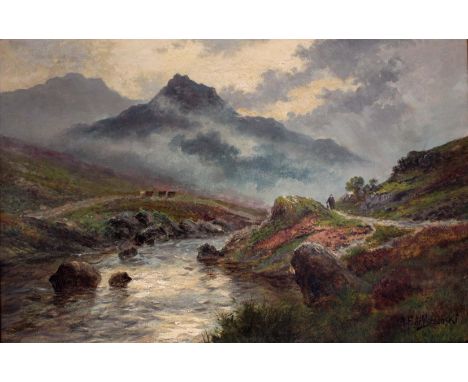 •ALFRED FONTVILLE DE BREANSKI (1877-1957) ON THE RIVER LYD, DARTMOOR Signed, also signed and inscribed with title verso, oil 