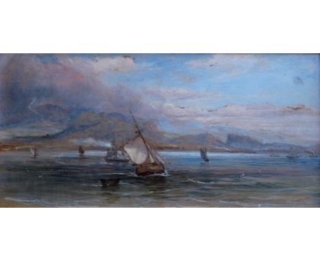 ROBERT F. WATSON (Fl.1845-1866) EDINBURGH FROM THE FORTH; BASS ROCK A pair, the former signed, inscribed and dated 1856 on a 