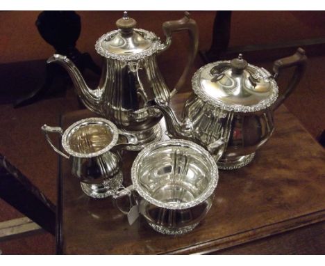 Good quality four piece silver plated tea service 