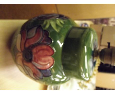 Moorcroft lamp in the anemone pattern