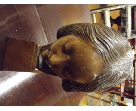 Naive albeit pleasing treen art deco bust