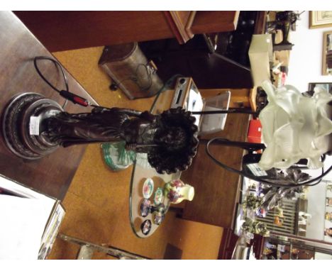 Table lamp in the form a lady
