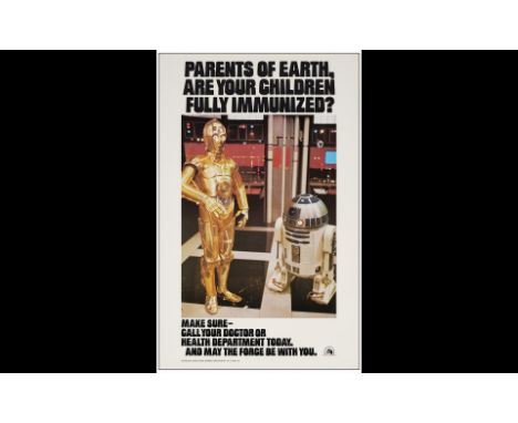 STAR WARS: A NEW HOPEImmunization Poster (14" x 22" ); First PrintingVery Fine+ Rolled Department of Health, Education, and W