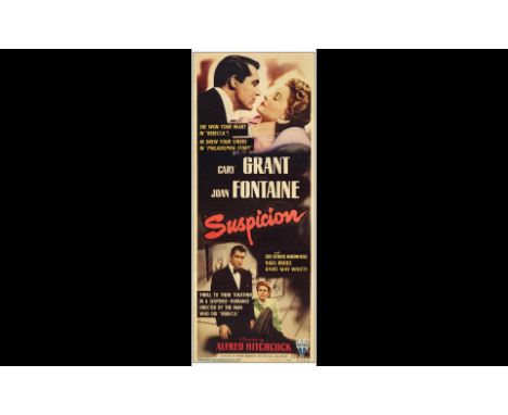 SUSPICIONInsert (14" x 36")Very Fine- on Paper RKO, 1941This vibrant insert has been professionally paper-backed to correct t