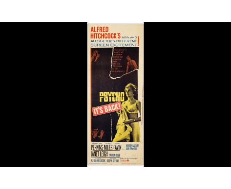 PSYCHOInsert (14" x 36")Fine+ Folded Universal, R-1965Issued for the film's first US theatrical reissue, this example is fold