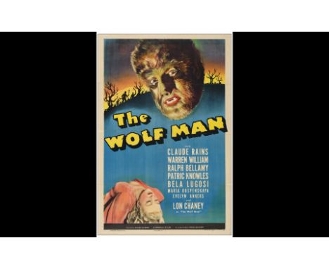 THE WOLF MANOne Sheet (27" x 41")Very Fine on Linen Universal, 1941This poster depicting the classic tale of lycanthropy is e