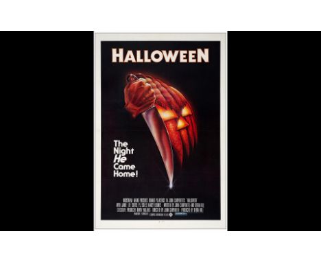 HALLOWEENOne Sheet (27" x 41"); Blue Ratings Box StyleVery Fine+ on Linen; Artwork by Bob Gleeson Compass International, 1978