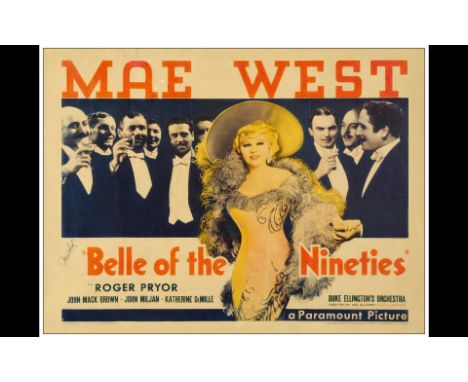 BELLE OF THE NINETIESHalf Sheet (22" x 28") Signed by Mae West (JSA COA)Fine+ on Linen Paramount, 1934This lovely poster This