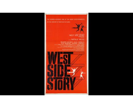 WEST SIDE STORYThree Sheet (41" x 79.5")Very Fine on Linen; Artwork by Joseph Caroff United Artists, 1961This attractive, lar