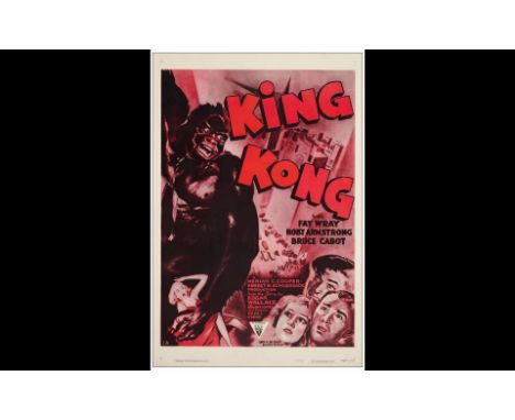 KING KONGOne Sheet (27" x 41"); Style AVery Fine- on Linen RKO, R-1952This "Style A" poster was printed for the film's 1952 U