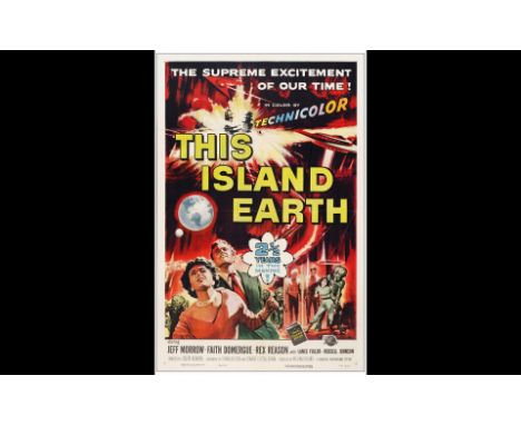 THIS ISLAND EARTHOne Sheet (27" x 41")Very Fine+ Folded; Artwork by Reynold Brown Universal-International, 1955Widely regarde
