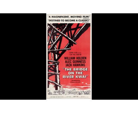 THE BRIDGE ON THE RIVER KWAIThree Sheet (41" x 79")Very Fine- on Linen Columbia, 1957This large-format poster was printed on 