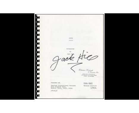 COFFYAutographed Copy Script (8.5" x 11"); Revised Final Draft Signed by Director Jack HillVery Fine American International, 