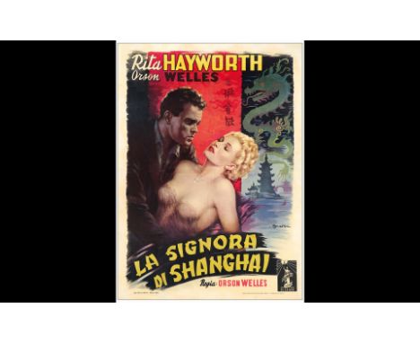 THE LADY FROM SHANGHAIItalian 2-Fogli (39" x 55")Fine+ on Linen; Artwork by Anselmo Ballester Columbia, C.E.I.A.D., 1948Ansel
