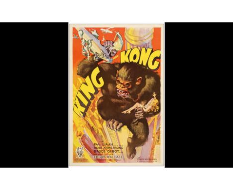 KING KONGOne Sheet (27" x 41"); Style A, Stone LithoVery Fine+ on Paper; Artwork by S. Barret McCormick and Bob Sisk RKO, 193