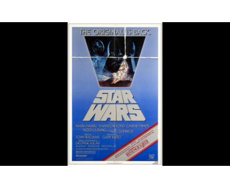 STAR WARS: A NEW HOPEOne Sheet (27" x 41")Very Fine+ Folded; Artwork by Tom Jung 20th Century Fox, 1977Issued for the film's 