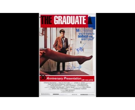 THE GRADUATEOne Sheet (27" x 40"); 30th Anniversary Poster Signed by Dustin Hoffman and Anne Bancroft (JSA COA)Very Fine- Rol