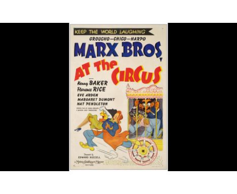 AT THE CIRCUSOne Sheet (27" x 41"); Style DVery Fine- on Linen; Artwork by Al Hirschfeld MGM, 1939Many celebrate the artwork 
