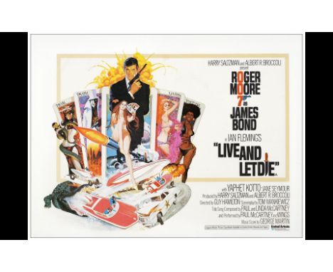 JAMES BOND: LIVE AND LET DIEBritish Quad (30" x 40"); Country-of-OriginVery Fine on Linen; Artwork by Robert McGinnis United 